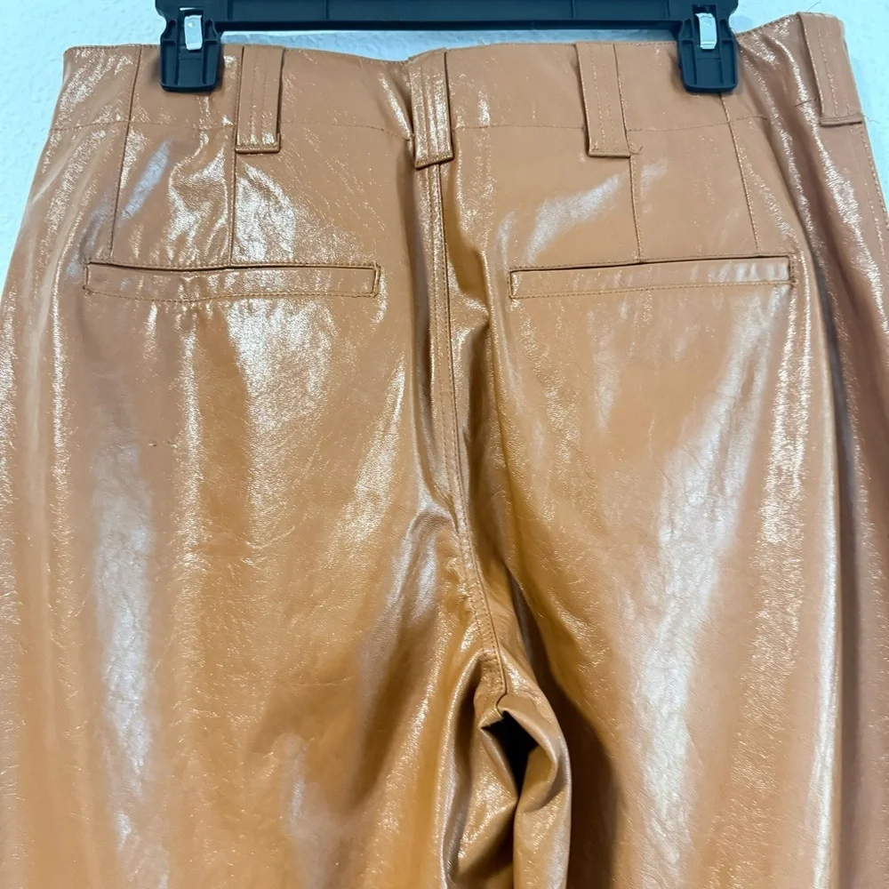 Free People Star Crossed Lovers Straight Faux Leather Pants Size‎ 8